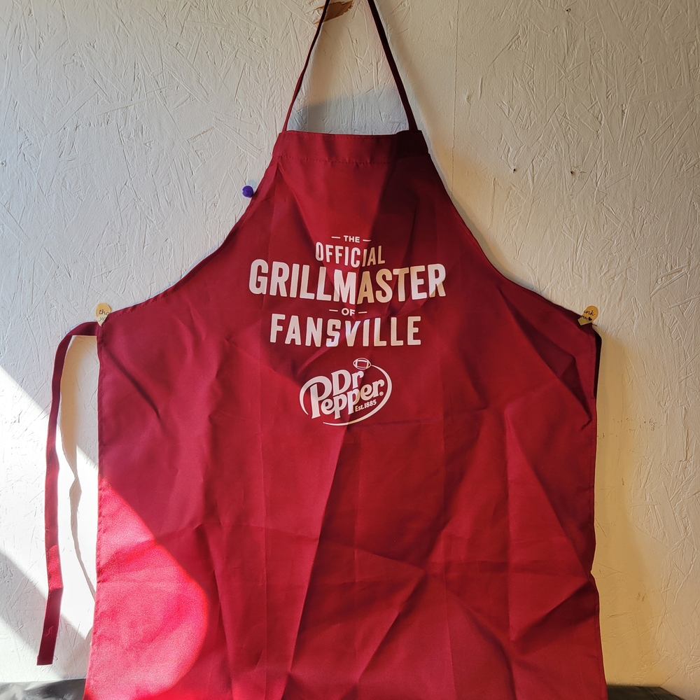 The Official Grillmaster of Fansville" Dr Pepper apron